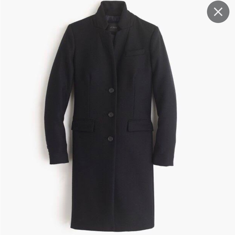 EUC J.Crew Regent Coat  Size 4 Black